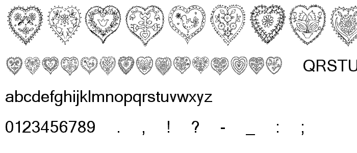 KR All Heart font